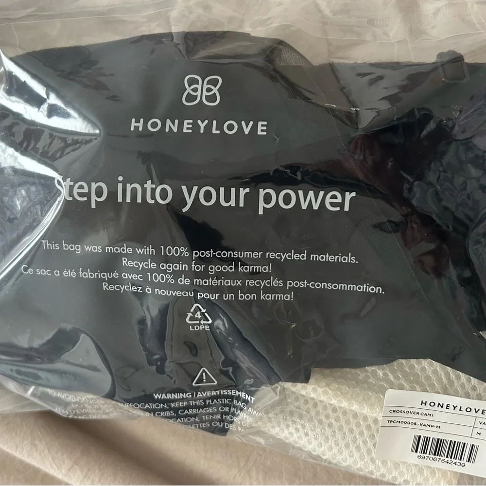 Honeylove Crossover Cami Size M Color Vamp (black) Strong Support - Picture 8 of 9